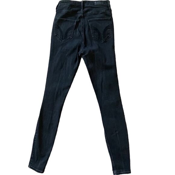Abercrombie & Fitch Ultra High-Rise Super Skinny Black Stretch Skinny Jeans sz 1 - Picture 2 of 8